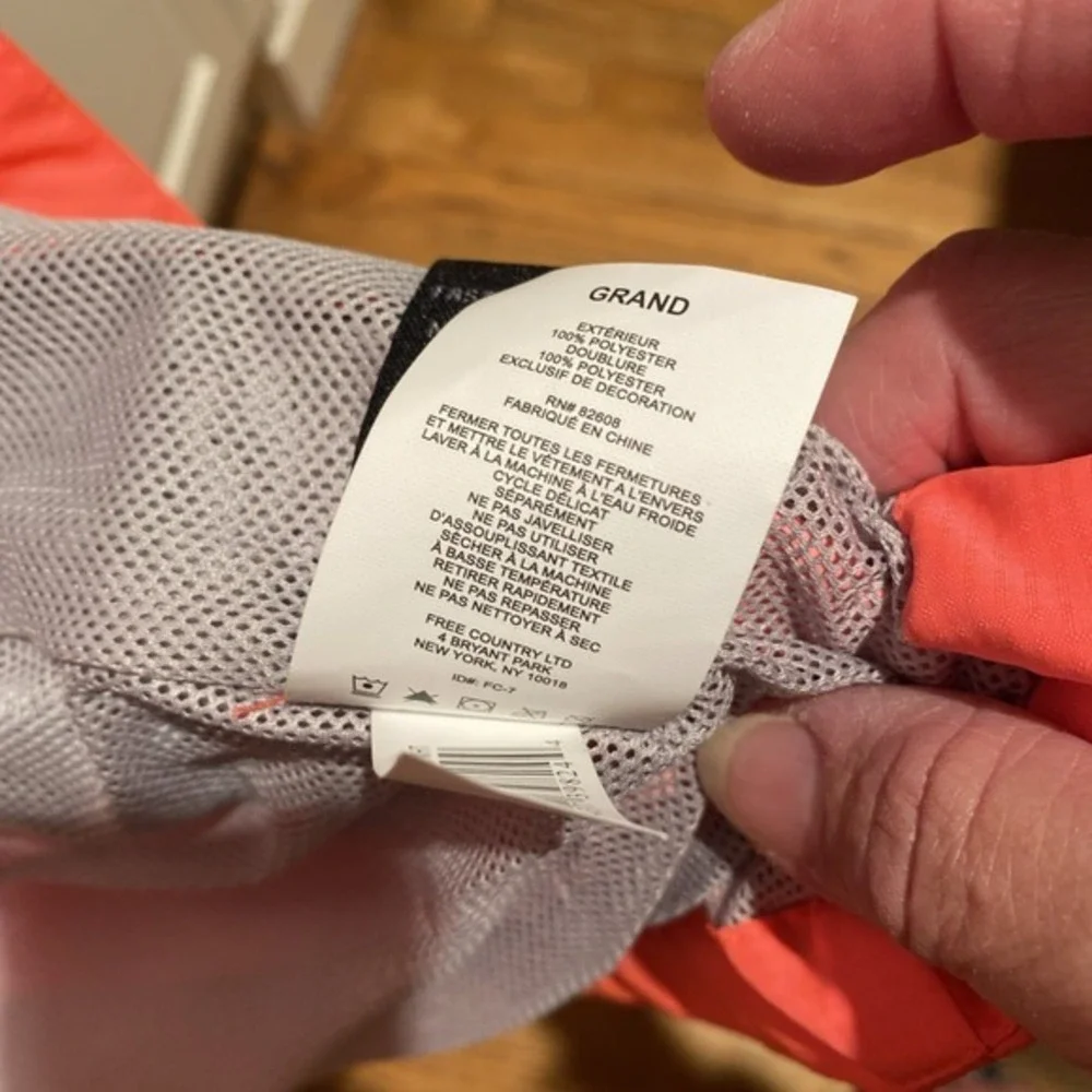 Free Country Women's L Orange/gray Athletic Jacket‎ 3642